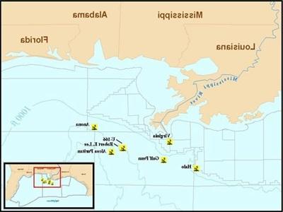 Gulf of Mexico Ships Sunk